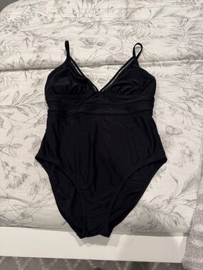 Kona Sol Black One-Piece Swimsuit